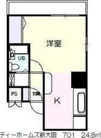 ティーホームズ新大阪の物件間取画像